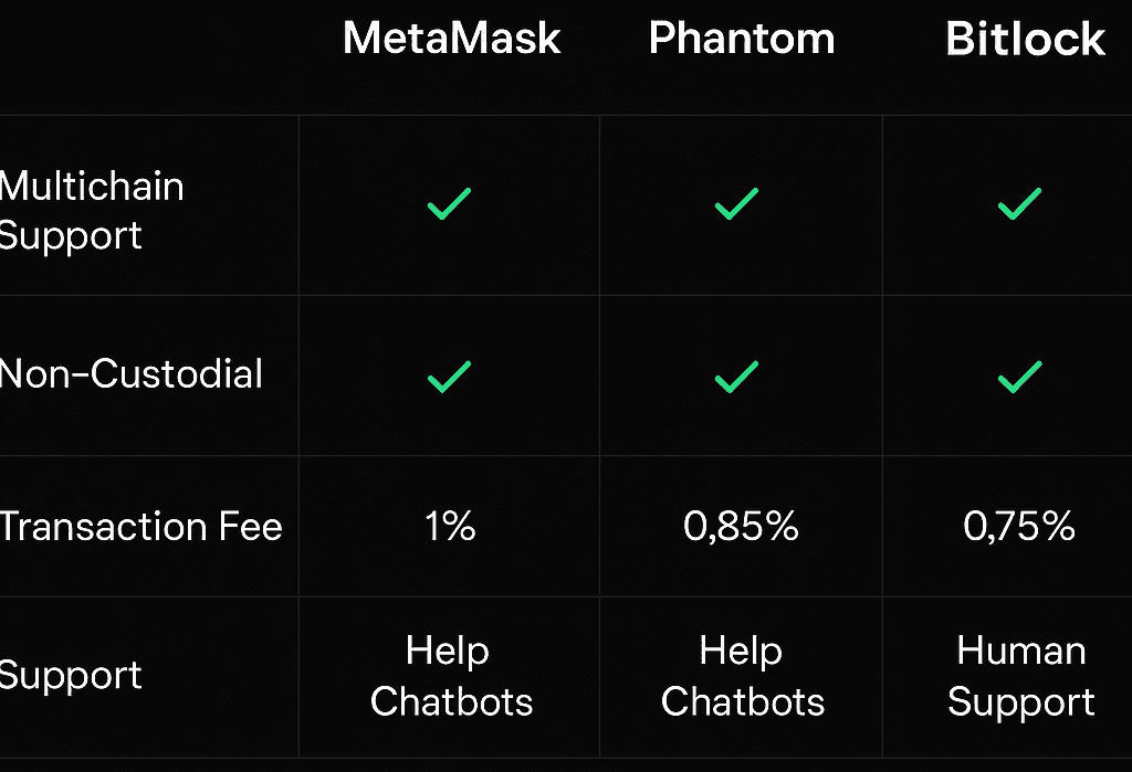multichain bitlock wallet table
